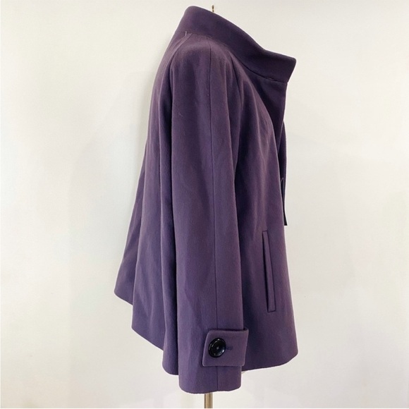 Cinzia Rocca lavender wool cashmere blend swing coat - Picture 4 of 16